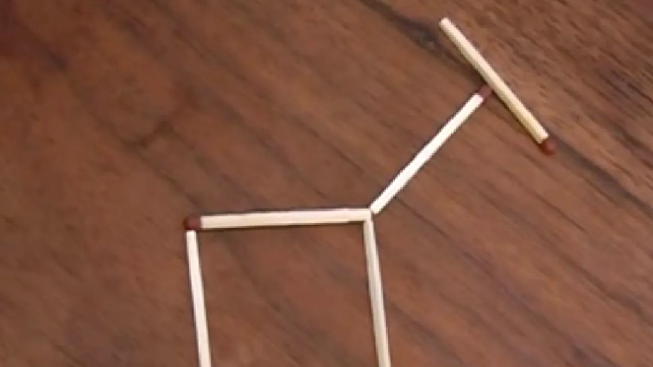 VIDEO: Mută un singur băț de chibrit pentru ca acest 