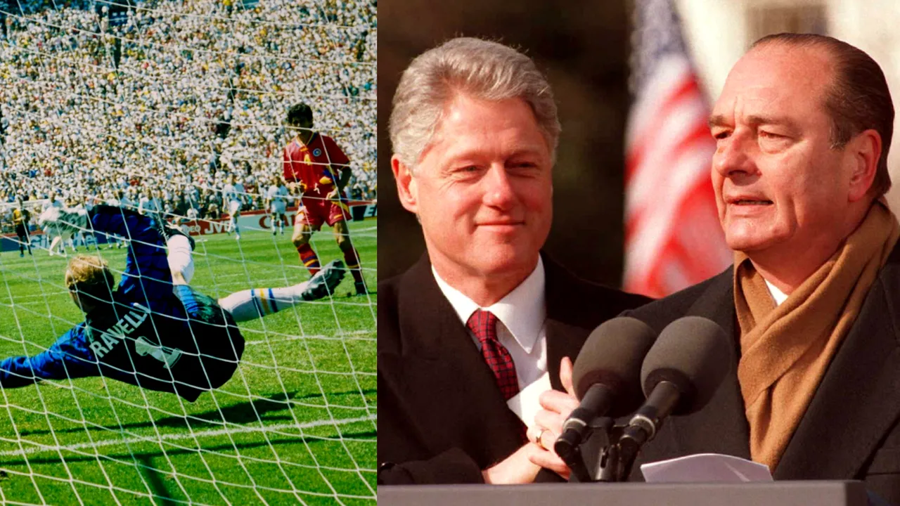10 IULIE, calendarul zilei: 30 de ani de la România-Suedia 2-2(4-5), SUA/Bill Clinton și Jacques Chirac deveneau cetățeni de onoare ai Bucureștiului