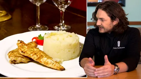 Câți lei costă o porție de piept de pui cu piure de cartofi în restaurantul lui chef Florin Dumitrescu din București