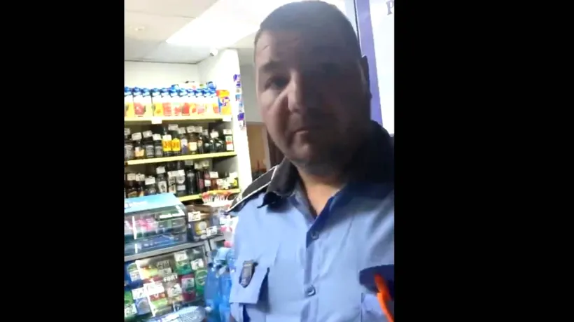 Ce a pățit un polițist local din Craiova după ce a intrat într-un magazin, fără mască de protecție (VIDEO)