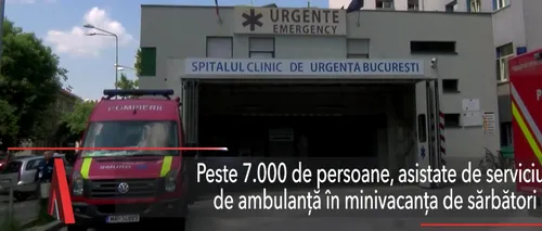Peste 7.000 de persoane, asistate de serviciul de ambulanță în minivacanța de sărbători. Pacienții au exagerat cu mâncarea și băutura