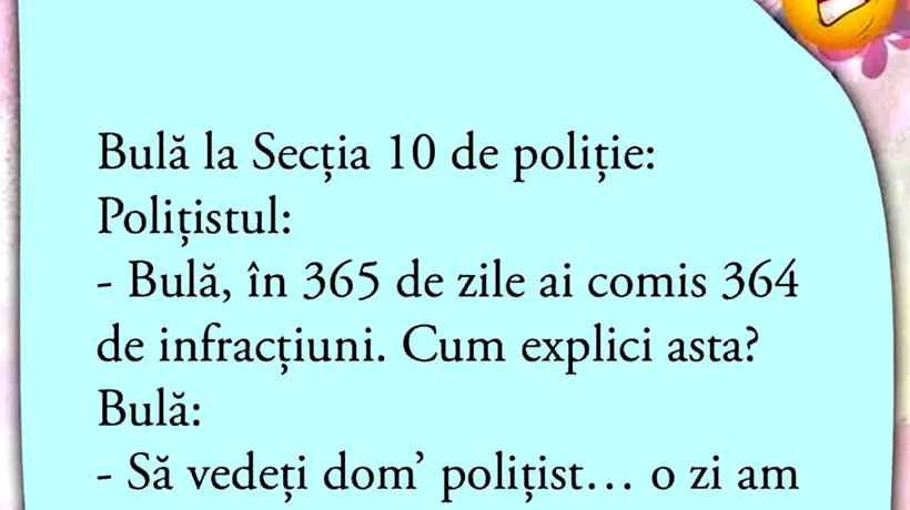 BANCUL nopții | Bulă ajunge la Secția 10 de poliție