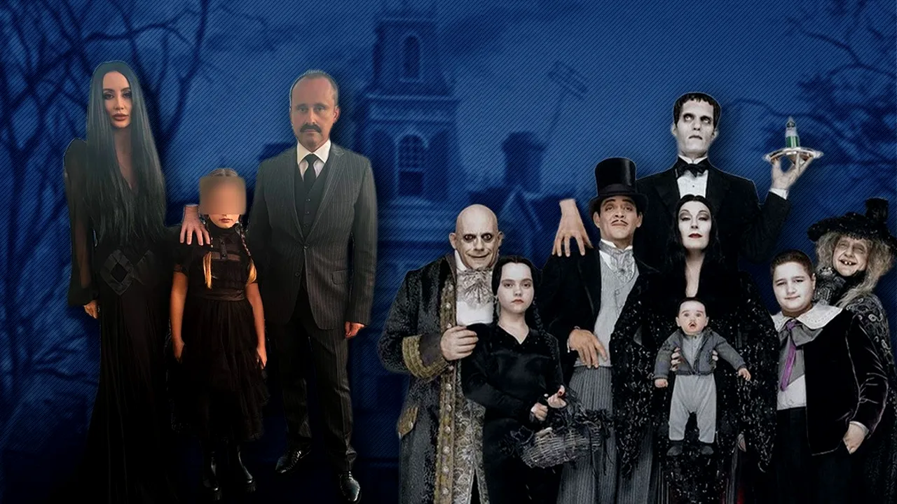Familia Bușoi s-a costumat în familia Addams, de Halloween. Cum arată rudele politicianului