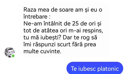 BANCUL ZILEI | „Raza mea de soare, am și eu o întrebare”