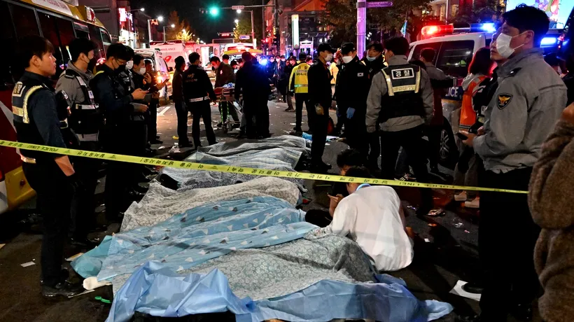 FOTO | Tragedie în Coreea de Sud, după o busculadă produsă de Halloween. Sunt sute de morți și răniți, între care și cetățeni străini