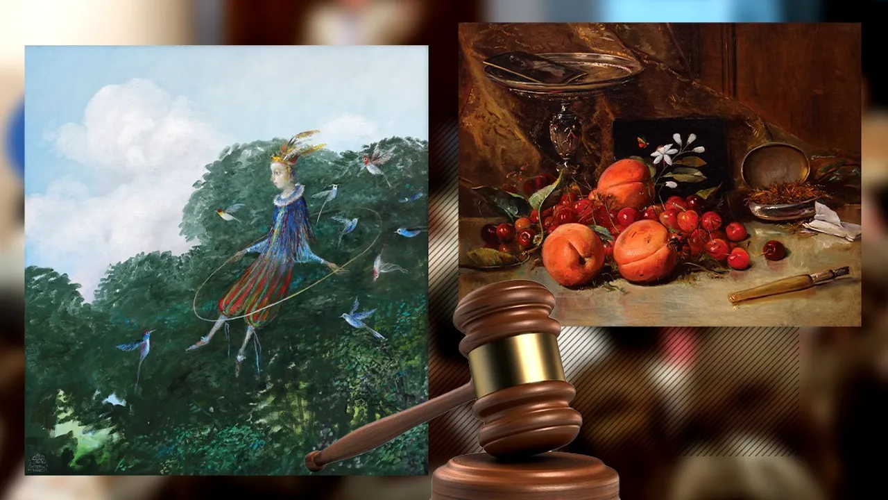 Top 100 Mari Maeștri ai Artei Românești | Tabloul ”Natură statică cu cireșe, caise și tutun” (Theodor Aman), adjudecat pentru 70.000 euro + Picturile maestrului Ștefan Câlția, printre ”vedetele” Licitației de Toamnă Artmark