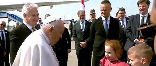 VIDEO: Papa Francisc și-a început vizita în Ungaria. Cum a fost primit la Budapesta / Suveranul Pontif se va întâlni cu Viktor Orban