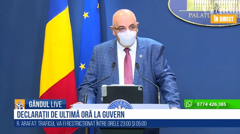 Raed Arafat, declarații de ultimă oră! Creșele și afterschool-urile rămân deschise / Cumpărăm trei milioane de teste pentru pacienții simptomatici COVID-19