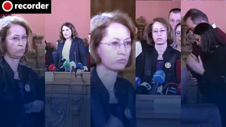 Scenă regizată din timpul conferinței Curții de Apel București. Publicația Recorder era înțeleasă cu judecătoarea Raluca Moroșanu și a filmat-o înainte de a întrerupe conferința de presă
