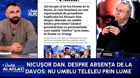Cristoiu explică de ce nu merge Nicușor Dan la Davos. ”Niciodată România nu a avut ghinionul unui asemenea președinte”