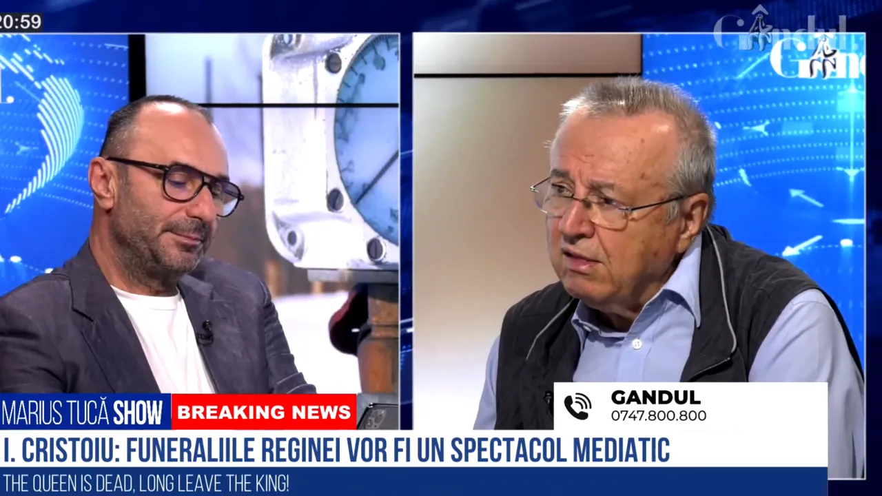 VIDEO | Ion Cristoiu, despre funeraliile Reginei Elisabeta a II-a: „Va fi, ținând cont de protocolul englezesc, un spectacol mediatic uluitor. Transmisia în direct va fi una dintre breaking-news-urile planetare”