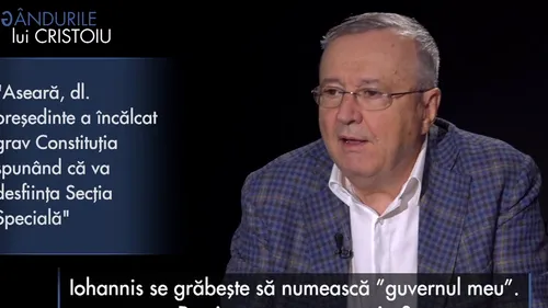 INTERVIUL INTEGRAL. Gândurile lui Cristoiu: Nu cred că va fi premier Ludovic Orban. Va fi nevoie de o soluție de tip Stolojan din 1991, un premier neutru (Partea I)