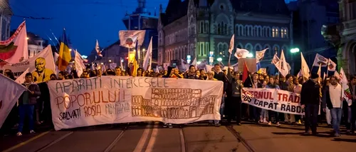 Protest la Cluj față de exproprierile la pista aeroportului și față de proiectul de la Roșia Montană