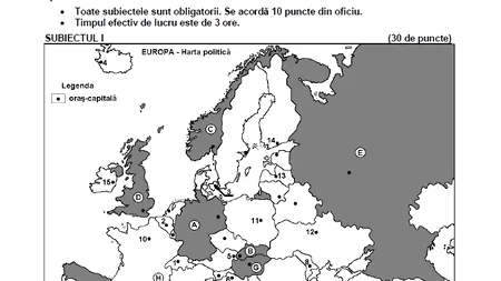 BACALAUREAT 2013. Ce subiecte au primit elevii la GEOGRAFIE la BAC 2013