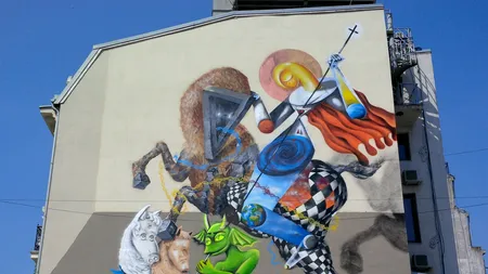 O pictură murală din Piața Sf. Gheorghe din București, ștearsă în urma presiunii „enoriașilor