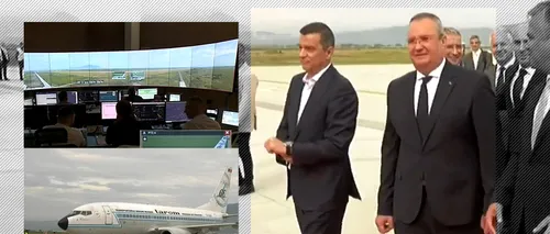 VIDEO | Inaugurarea Aeroportului Internațional Brașov Ghimbav. Cursă <i class='ep-highlight'>TAROM</i> pilotată de fiul cosmonautului Dumitru Prunariu