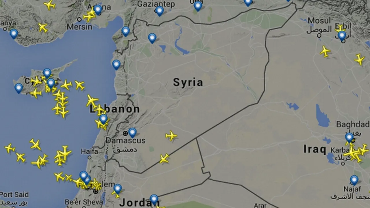 Aeronave americane, nevoite să schimbe traseul pentru a evita coliziunea cu avioane ruse în Siria