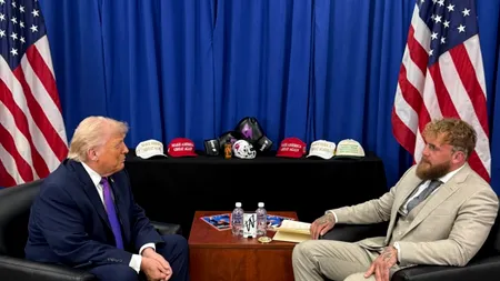 Cum se distrează Trump în mijlocul haosului. Președintele american și youtuberul Jake Paul, virali pe rețelele de socializare