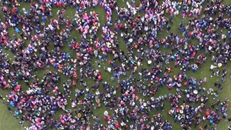 Inimă de Cartea Recordurilor la Arad, de Ziua Mondială a Bolilor Rare. Galerie FOTO