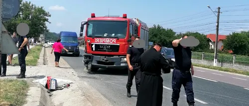 Un călugăr a intrat cu mașina într-o autospecială de pompieri. Ce a pățit omul Bisericii
