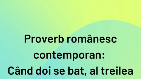 BANCUL ZILEI | Proverb românesc contemporan