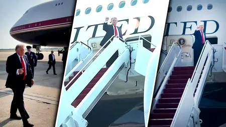 Trump a zburat pentru prima dată cu noul Air Force One, oferit de Qatar. Care a fost prima destinație a avionului de lux