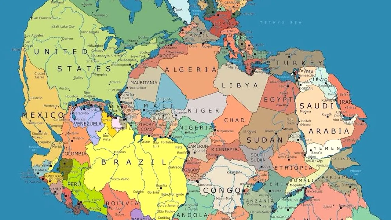 Cum ar fi arătat HARTA LUMII dacă totul ar fi rămas ca acum 300 de milioane de ani