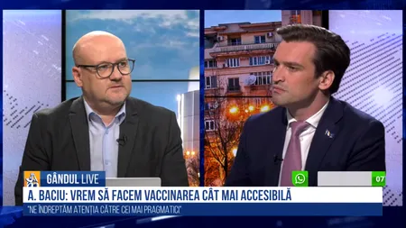 GÂNDUL LIVE | Andrei Baciu: ”Vrem să facem vaccinarea cât mai accesibilă. Ne îndreptăm acum atenția către cei mai pragmatici”