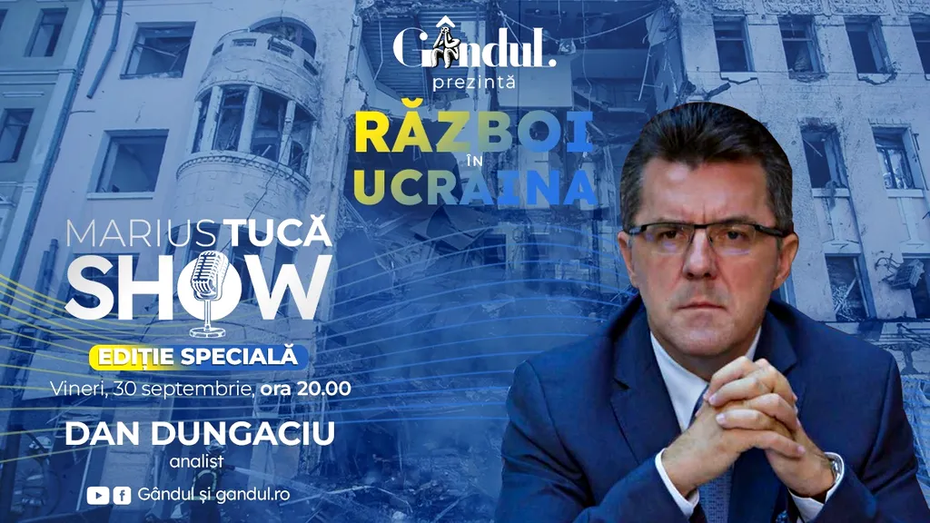 Marius Tucă Show - ediție specială vineri, 30 septembrie, de la ora 20.00, live pe gândul.ro