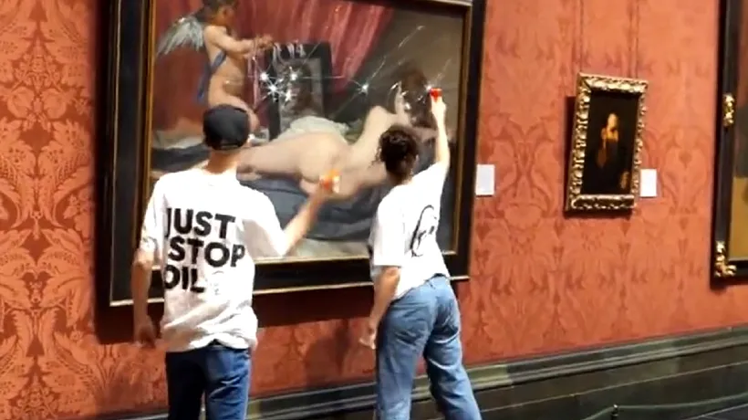 Tablou de Velázquez de la Galeria Naţională din Londra, atacat cu ciocane de activişti de la Just Stop Oil