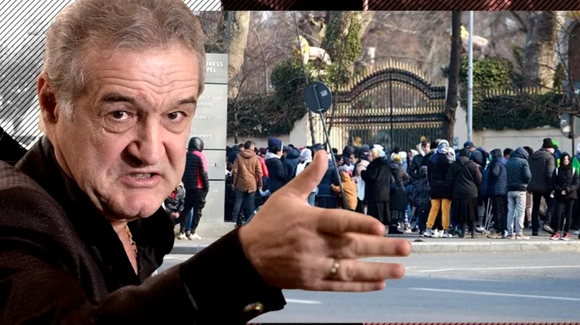 FOTO| Zeci de oameni s-au adunat în fața casei lui Gigi Becali. Ce i-au cerut patronului de la FCSB