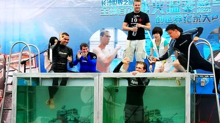 FOTO: Și-a ținut respirația 22 de minute și 22 de secunde și a intrat în Cartea Recordurilor