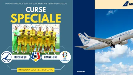 TAROM introduce curse speciale pentru suporterii „Generaţiei de Suflet” care vor să urmărească meciul dintre România și Slovacia