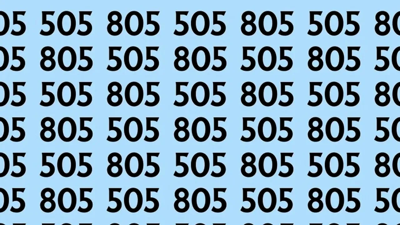 Iluzie optică: găsește numărul diferit în doar 8 secunde și ești un GENIU!