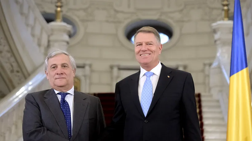 Alegerile prezidențiale | Klaus Iohannis, susținut de Antonio Tajani, fostul președinte al PE: Îi îndemn pe români să îl voteze pe prietenul meu - FOTO