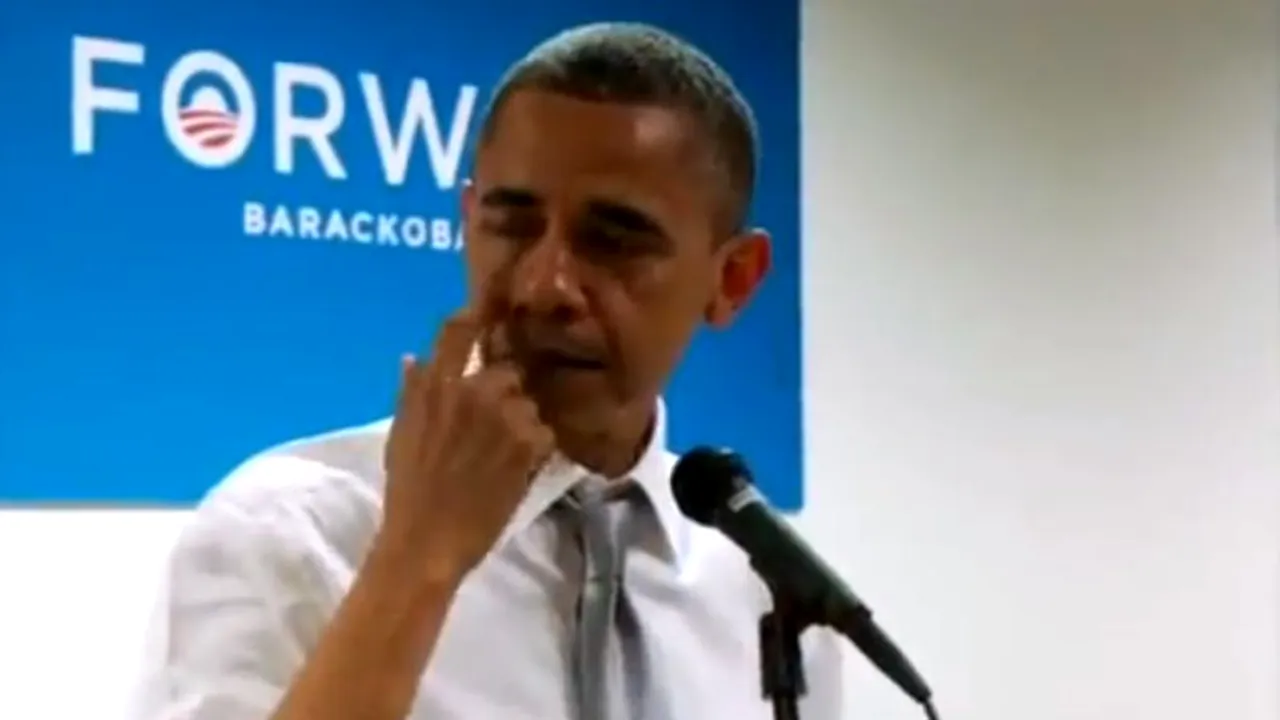 Barack Obama a plâns în timp ce mulțumea staffului de campanie: 