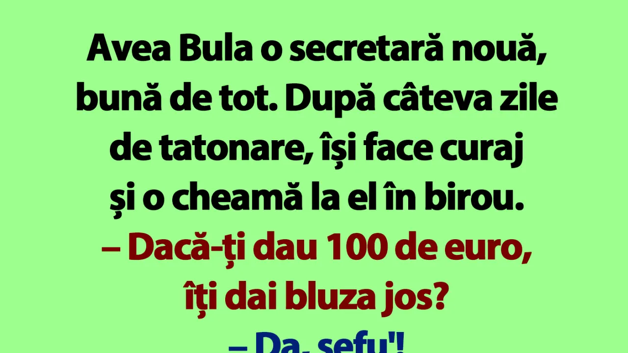 BANC | Bula și noua lui secretară