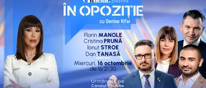 Emisiunea „În Opoziție cu Denise Rifai” începe miercuri, 16 octombrie, de la ora 21.30, live pe Gândul