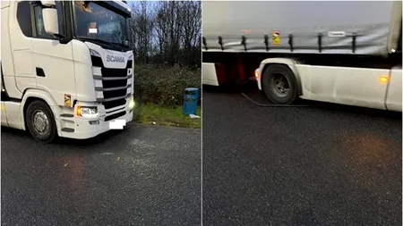 VIDEO | Șofer român de TIR, prins în flagrant! Bărbatul încerca să fure combustibilul unui coleg. Întreaga scenă a avut loc în Anglia