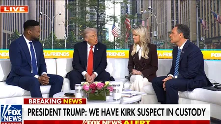 Președintele Donald Trump spune că suspectul asasinării lui Kirk a fost PRINS