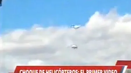 Momentul în care cele două elicoptere în care se aflau campioni olimpici și alte vedete s-au ciocnit și s-au prăbușit a fost FILMAT