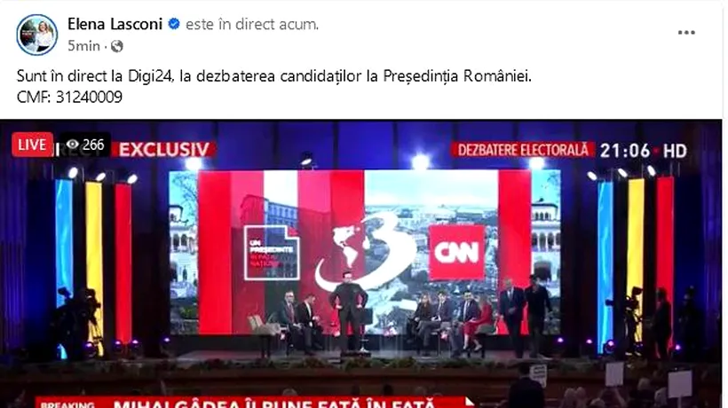 O nouă gafă marca USR. Elena Lasconi încurcă posturile de televiziune și spune că este „în direct”, deși nu se află în platou