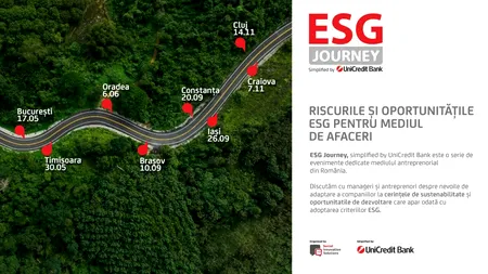 UniCredit Bank România, în parteneriat cu Social Innovation Solutions, lansează evenimentele ESG Journey, un tur ghidat pentru mediul de business