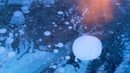 Ce a apărut într-un lac înghețat din Canada. GALERIE FOTO