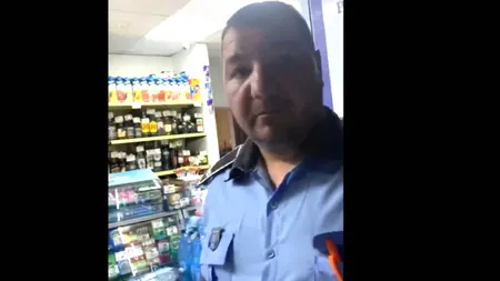 Ce a pățit un polițist local din Craiova după ce a intrat într-un magazin, fără mască de protecție (VIDEO)