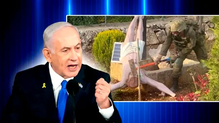 Netanyahu condamnă „în termeni duri” distrugerea unei statui a lui Iisus Cristos din Liban de către un soldat IDF