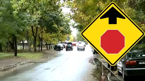 Ce înseamnă, de fapt, semnul de circulație cu un octogon roșu și o săgeată neagră. Unii șoferi experimentați din România nu știu!