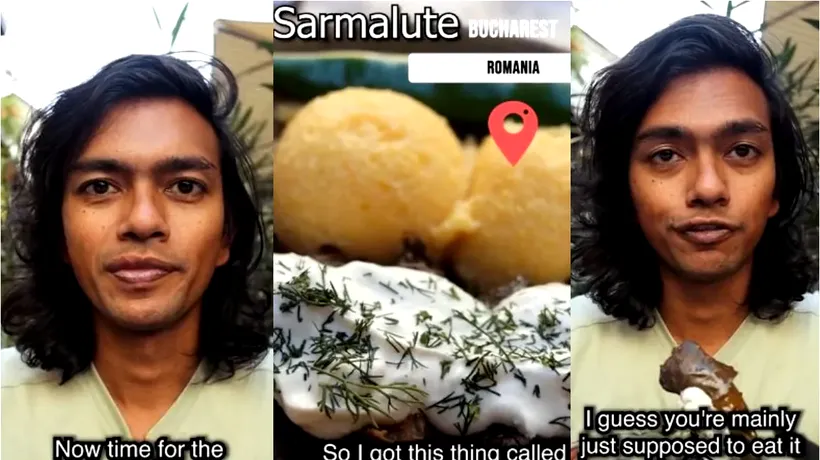 Cum a reacționat un turist american după ce a mâncat pentru prima dată SARMALE, într-un restaurant din București