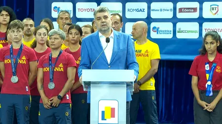 VIDEO | Premierul Marcel Ciolacu a participat la ceremonia dedicată sportivilor români medaliați la competițiile sportive internaționale