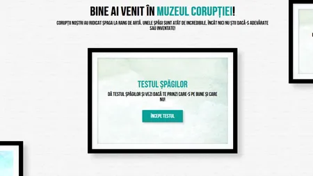 S-a lansat Muzeul Corupției în România, cu o Galerie a Șpăgilor: 